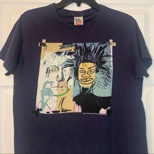 Andy Warhol and Michel Basquiat Tee shirt Junk food Unisex Size M